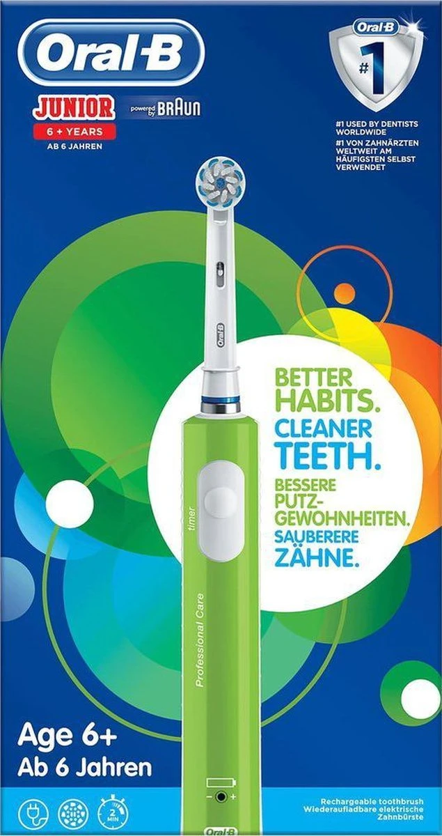 Oral B Oral-B Junior 6+ - Elektrische Tandenborstel - Paars & Groen DUOSET - Image 4