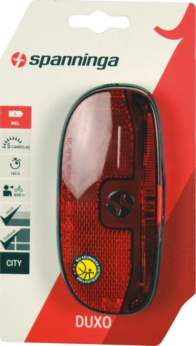 Spanninga Duxo Fiets Achterlicht - Batterij - Image 9