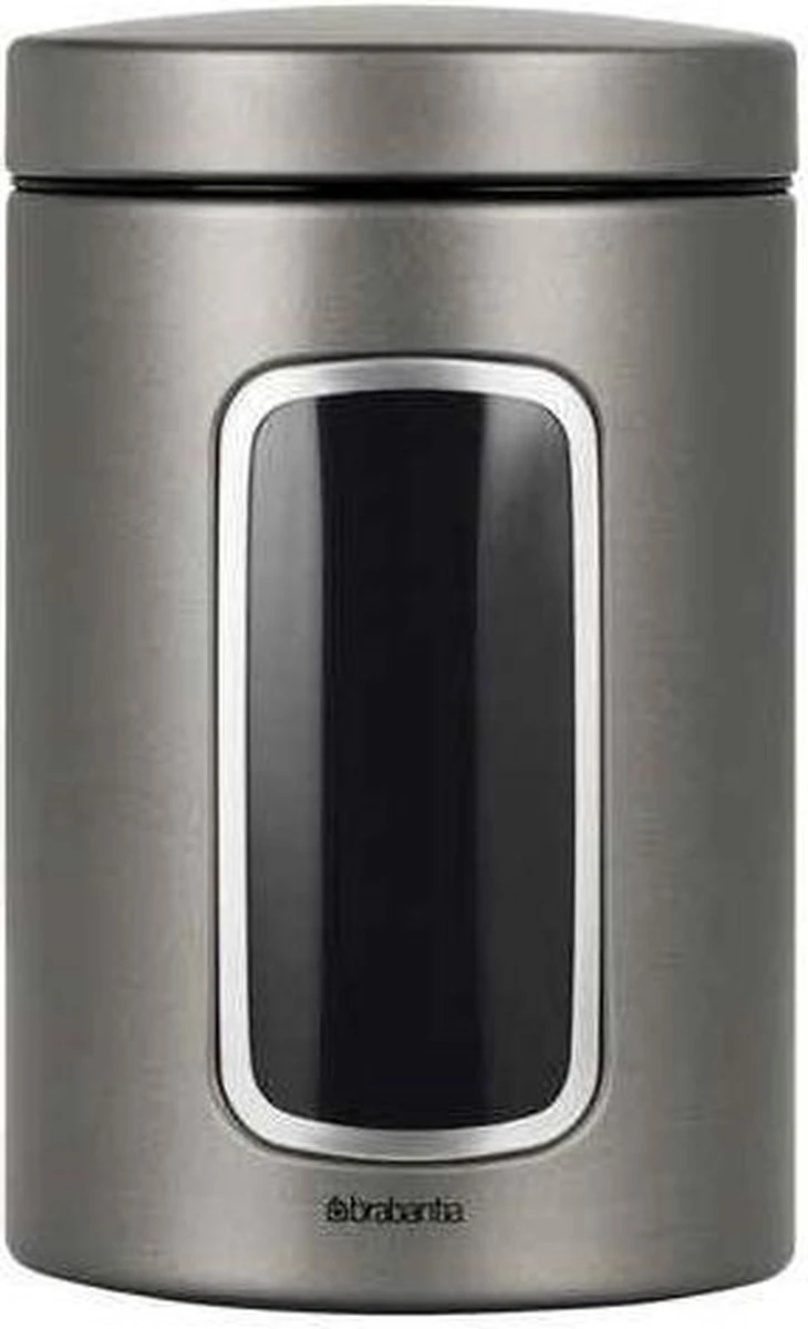 Brabantia Voorraadbus - 1,4 L - Platinum - Met Venster