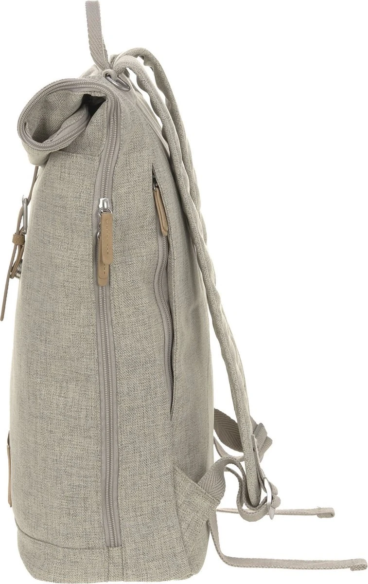 LÄSSIG Luiertas Rolltop Backpack Rugzak Incl Verschoningsmatje Choco Mélange Limited Edition - Image 2