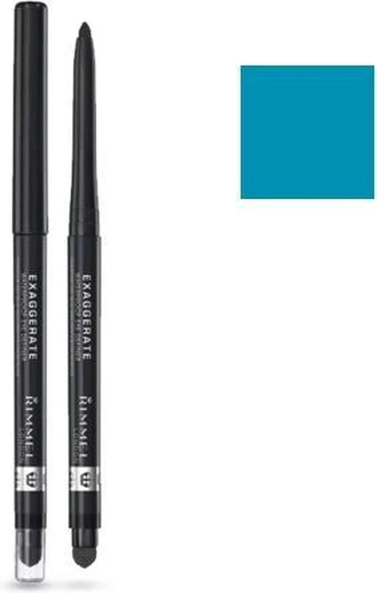 Rimmel London Exaggerate Waterproof Eye Definer Eyeliner - 240 Aqua Sparkle - Image 4