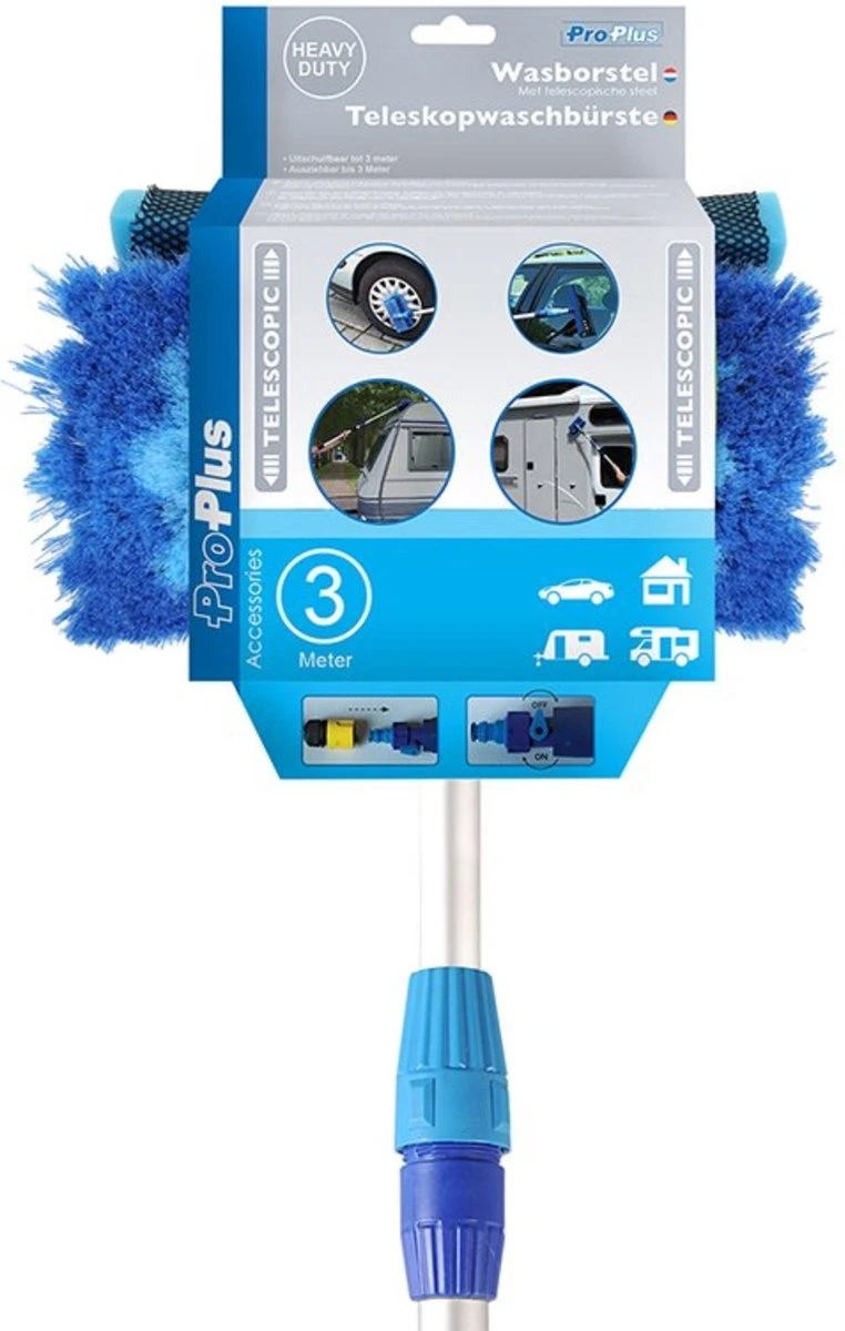 PROPLUS Pro Plus Wasborstel - Heavy Duty - Telescopische Steel - Uitschuifbaar Tot 3 Meter - Image 10