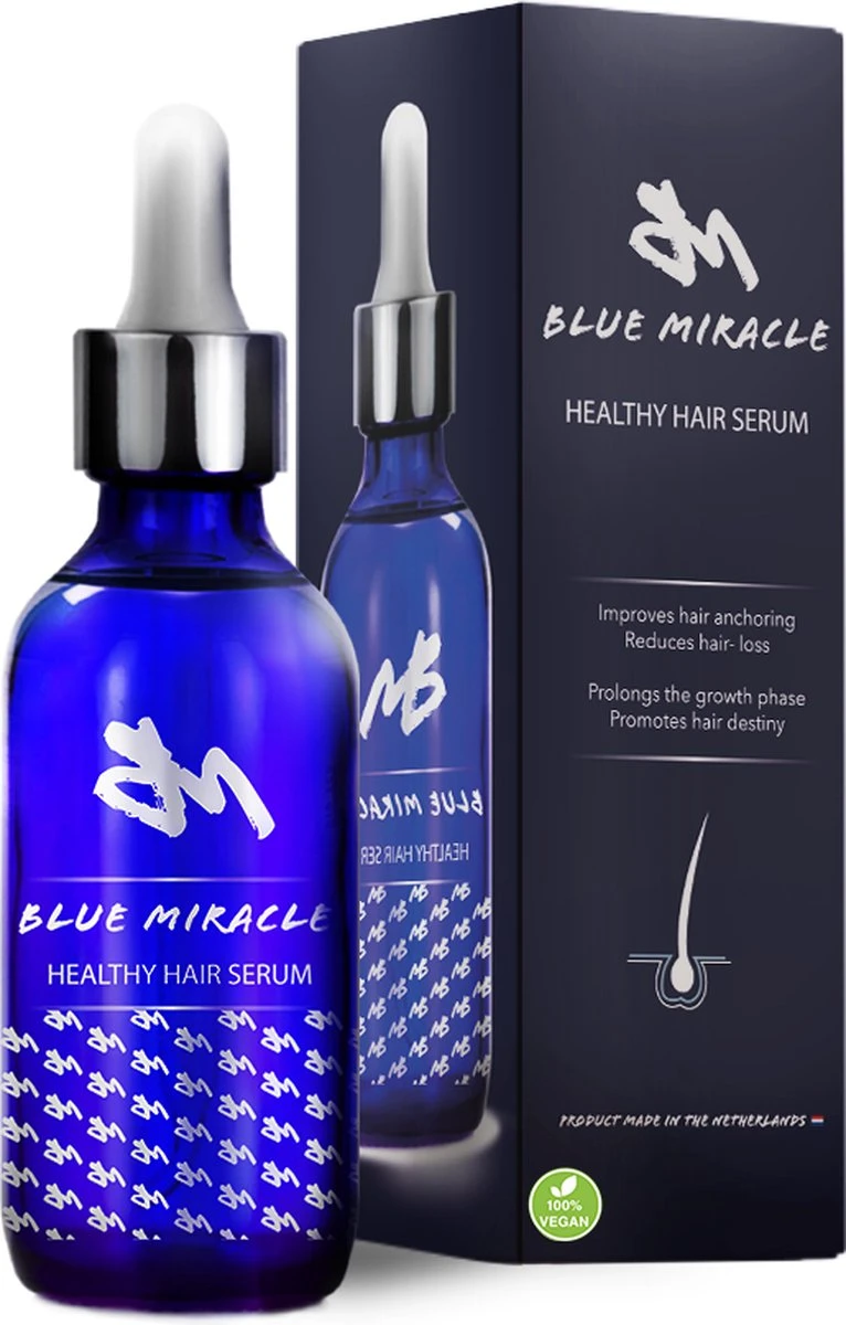 Blue Miracle Haarserum – Serum – Haargroei Serum – Haaruitval - 100% Vegan – 100 ML