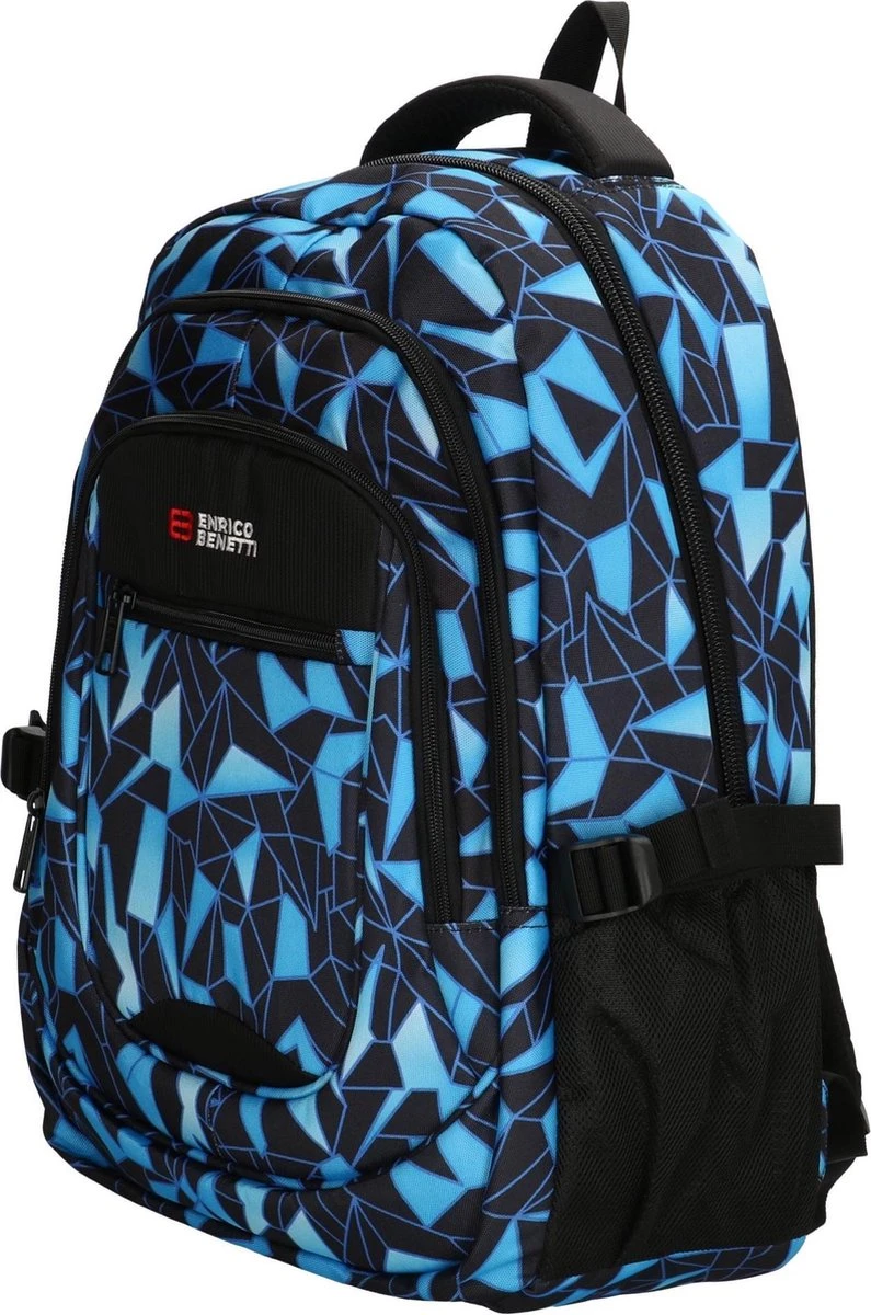 Enrico Benetti Santa Cruz Laptop Rugzak - Zwart/Aqua - Image 3