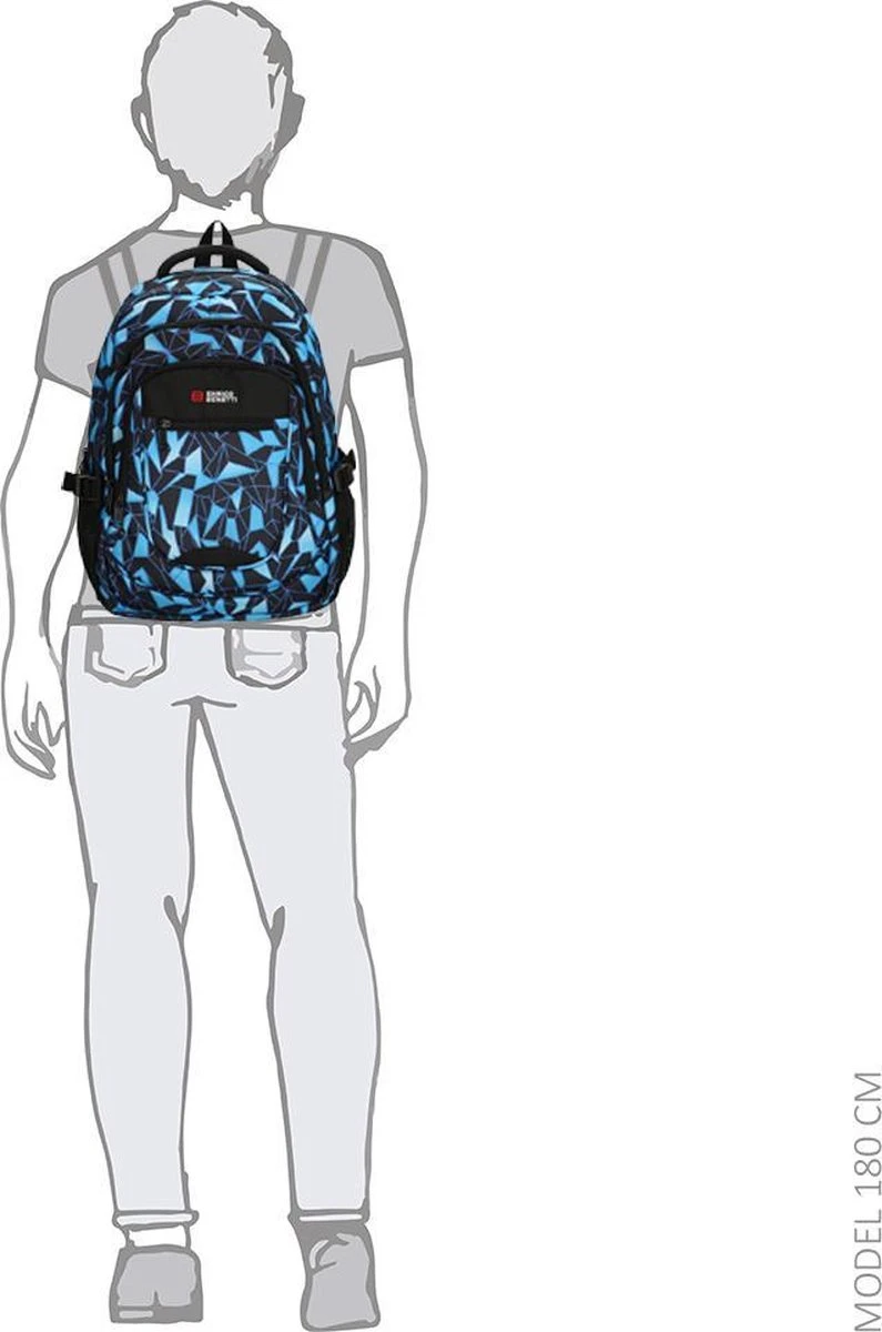 Enrico Benetti Santa Cruz Laptop Rugzak - Zwart/Aqua - Image 7