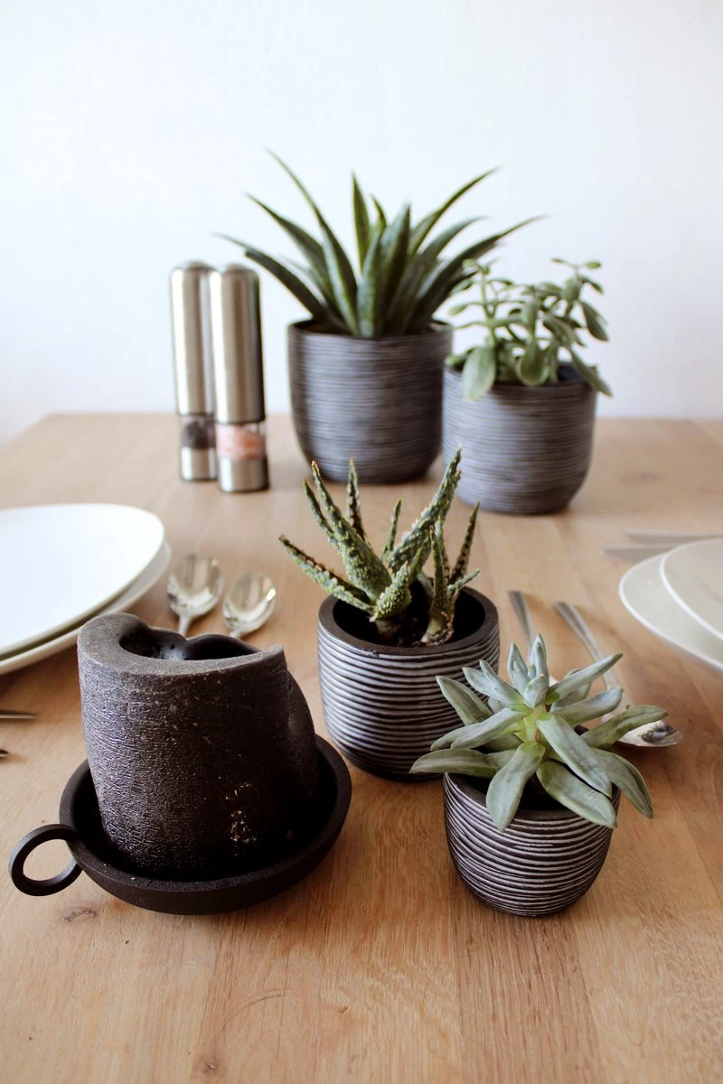 Capi Europe - Set Van 4 - Bloempot Binnen - Rib Antraciet - Image 4