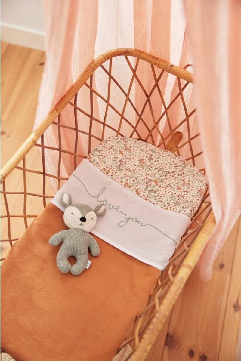 Jollein Baby Laken Wieg 75x100cm Love You - Nougat - Image 9