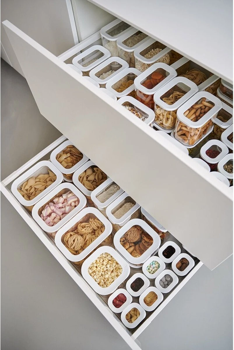 Mepal – Bewaardoos Modula 1000 Ml – Wit –– Voorraaddoos - Bewaardoos Met Deksel – Luchtdicht – Transparant - Stapelbaar - Image 6