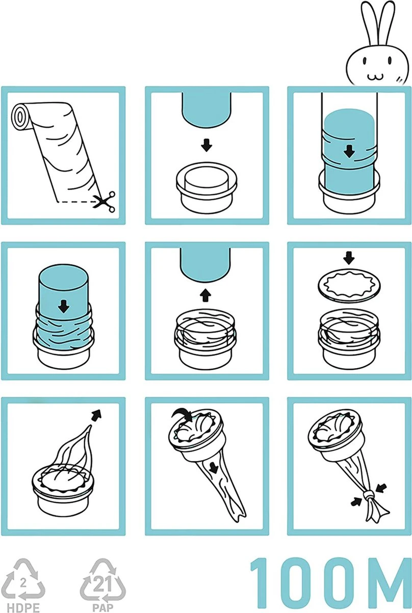 Wonix® - Luieremmers Navulling - Voor 8 Tommee Tippee Twist & Click, 10 Korbel, 14 Angelcare En Meer - 100m - Image 2