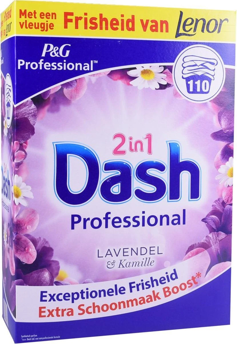 Dash 2in1 Waspoeder En Wasverzachter Lavendel En Kamille - 110 Wasbeurten