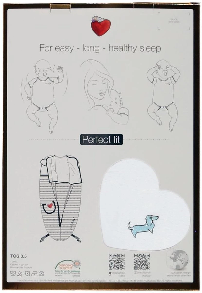 Puckababy Inbakerslaapzak Original Mini 3-6m - White Pucky - Image 10