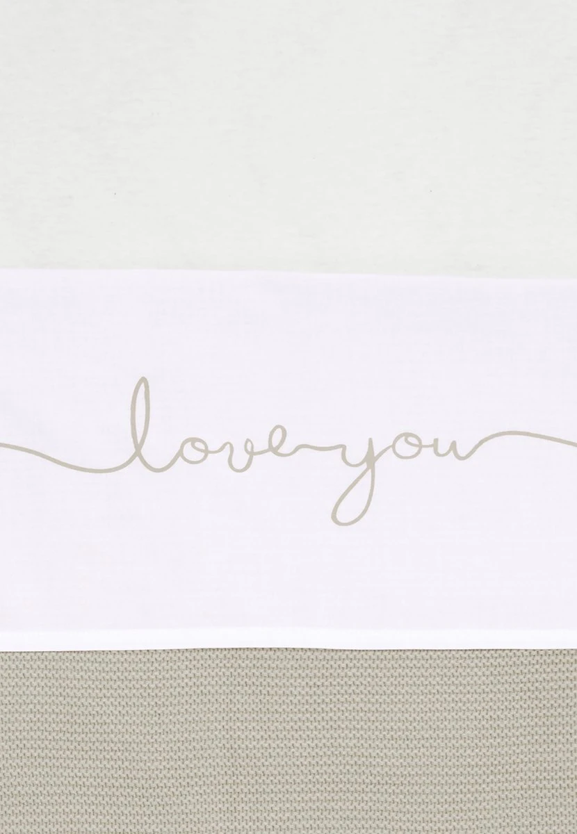 Jollein Baby Laken Wieg 75x100cm Love You - Nougat - Image 3