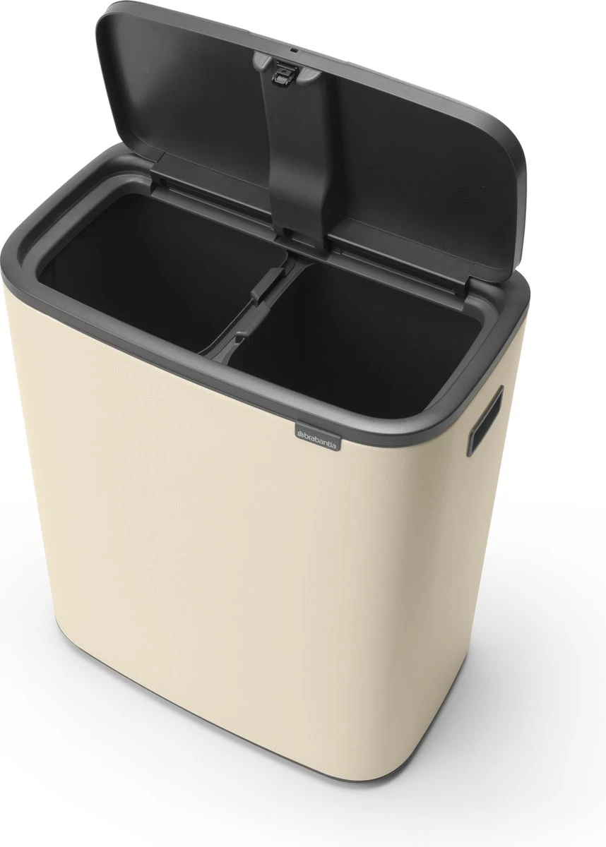 Brabantia Bo Touch Bin Prullenbak - 2 X 30 L - Soft Beige - Image 3
