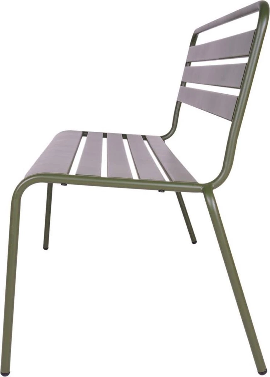 MaximaVida Metalen Tuinbank Max 120 Cm Olijfgroen - Image 2