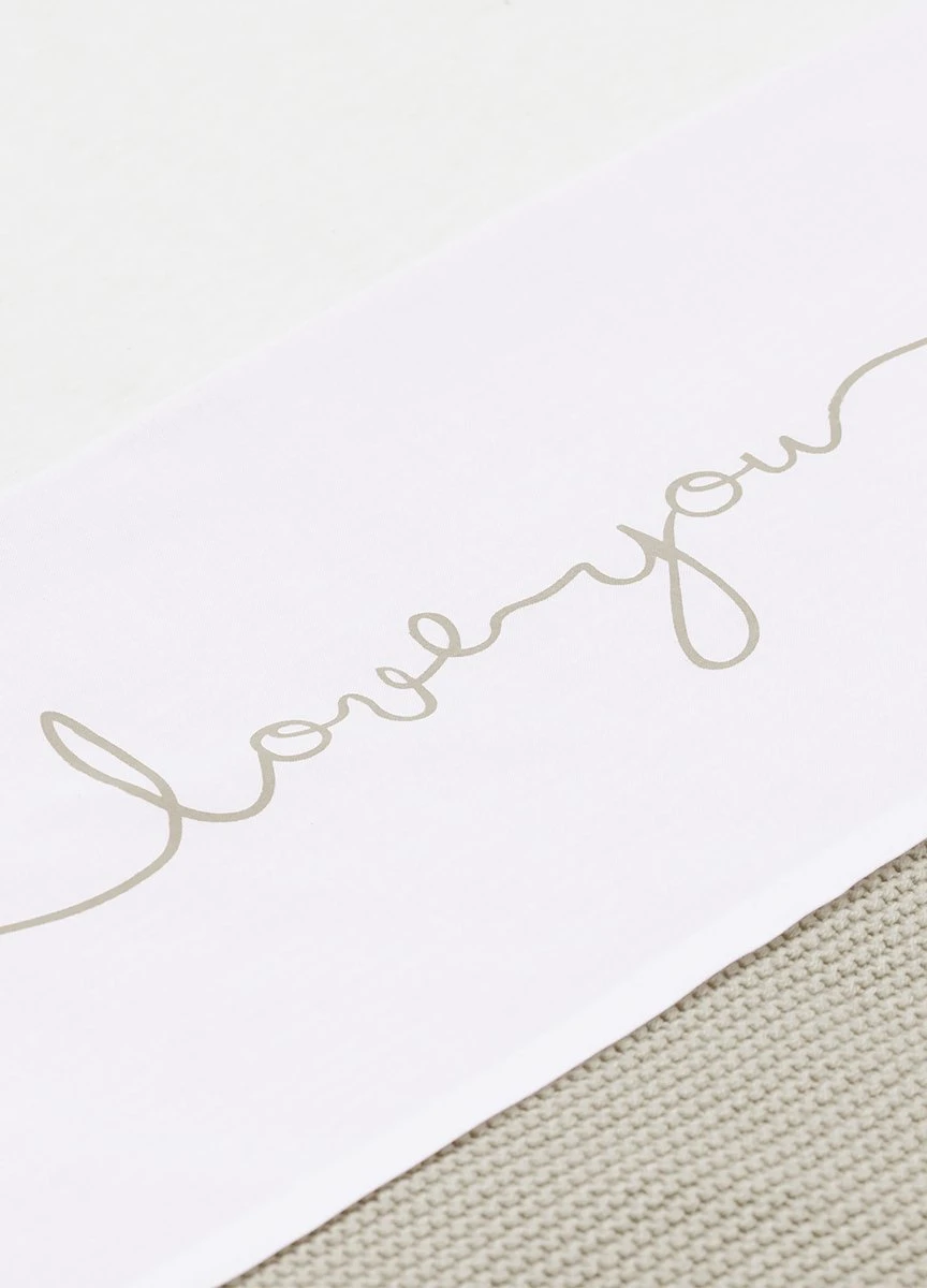 Jollein Baby Laken Wieg 75x100cm Love You - Nougat - Image 5