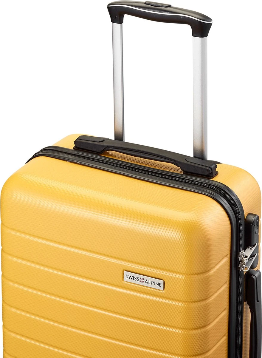 Swiss Alpine 2.0 - Handbagage Koffer - 55x35x20 Cm - 4 Wielen - Geel - Image 4