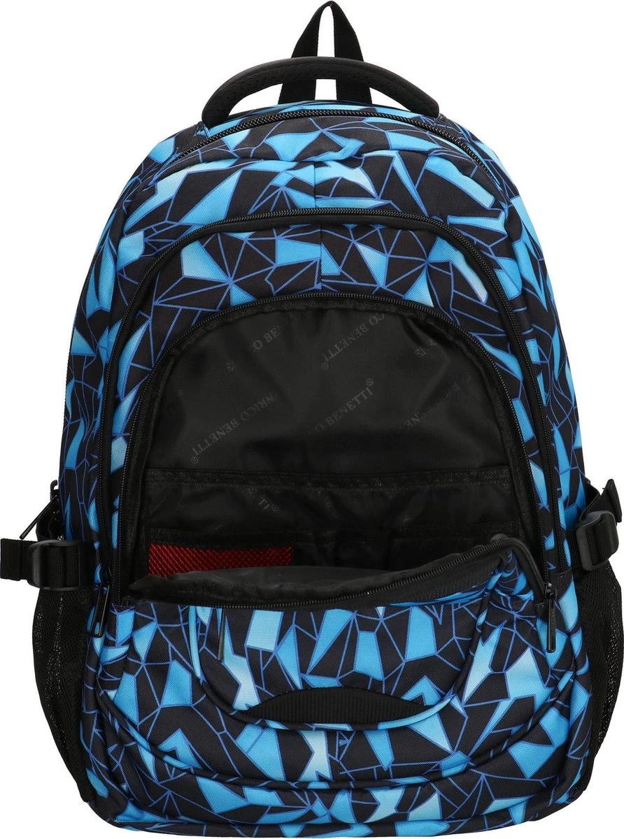 Enrico Benetti Santa Cruz Laptop Rugzak - Zwart/Aqua - Image 5