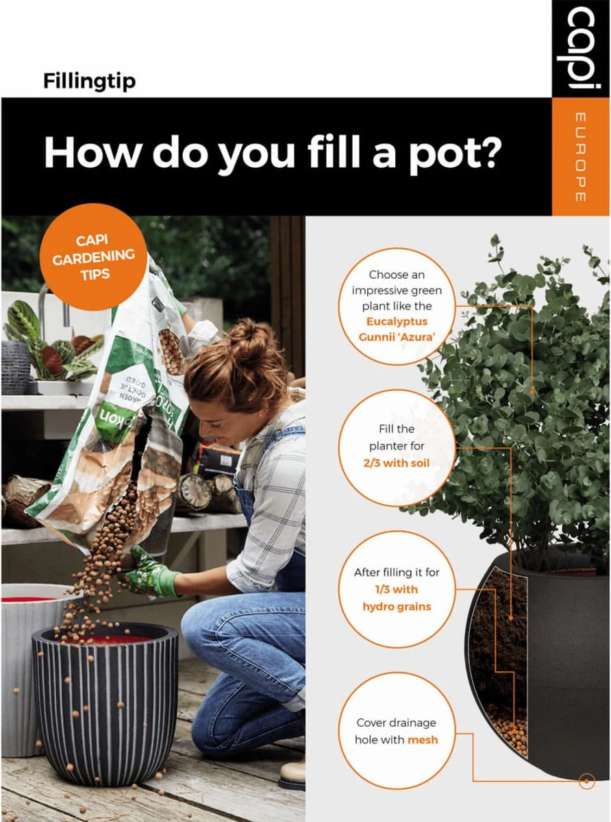 Capi Europe - Vaas Elegant Laag Groove NL - 46x58 - Goud - Voor Binnen En Buiten - KGVGB783 - Image 5