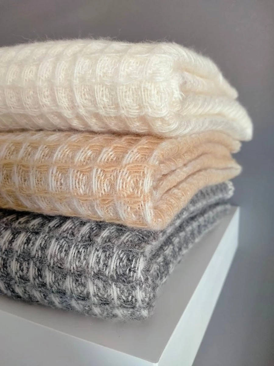 Wiegdeken Wol - Pure Baby Love - Wafel Off White - Image 4