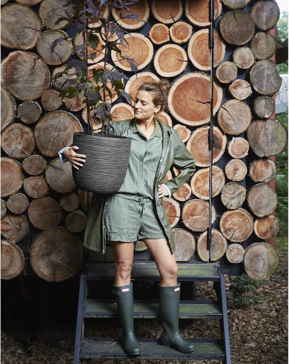 Capi Europe - Bloempot Bol Rib NL - 35x34 - Antraciet - Voor Binnen En Buiten - KOFZ932 - Image 2