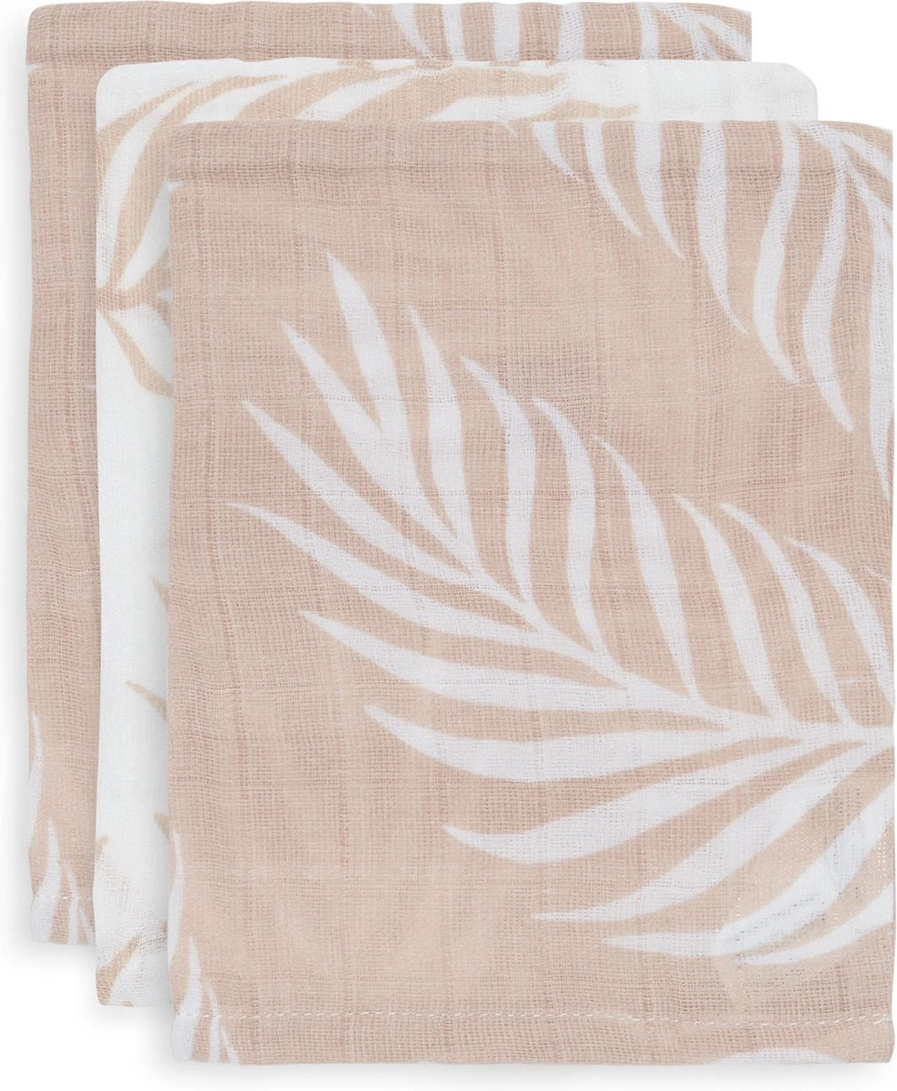 Jollein Baby Hydrofiel Washandje Nature - Pale Pink - 3 Stuks - Image 2